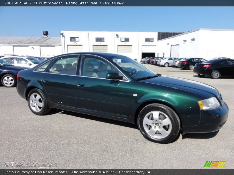 Racing Green Pearl / Vanilla/Onyx 2001 Audi A6 2.7T quattro Sedan