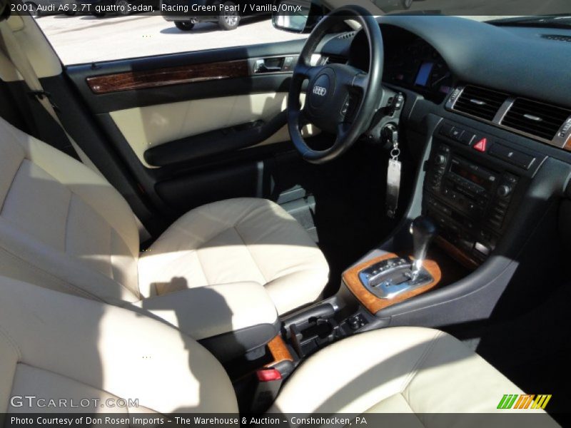 Racing Green Pearl / Vanilla/Onyx 2001 Audi A6 2.7T quattro Sedan