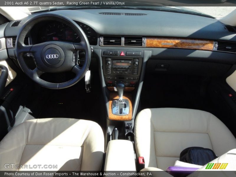 Racing Green Pearl / Vanilla/Onyx 2001 Audi A6 2.7T quattro Sedan