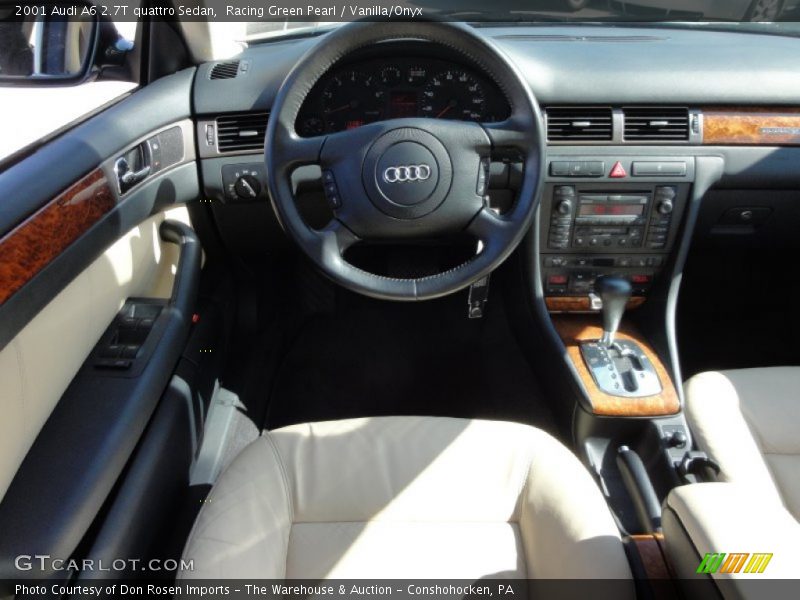 Racing Green Pearl / Vanilla/Onyx 2001 Audi A6 2.7T quattro Sedan
