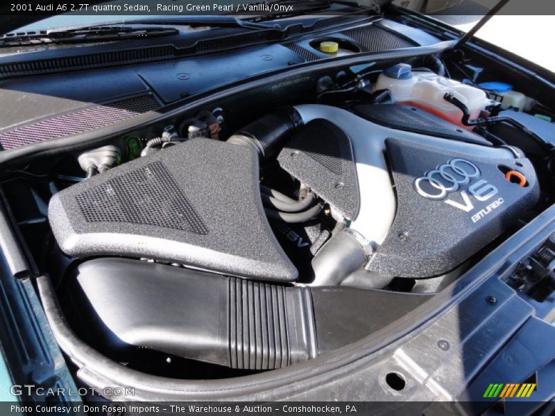 Racing Green Pearl / Vanilla/Onyx 2001 Audi A6 2.7T quattro Sedan