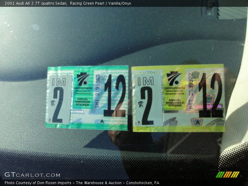 Racing Green Pearl / Vanilla/Onyx 2001 Audi A6 2.7T quattro Sedan