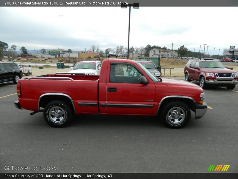 Victory Red / Graphite 2000 Chevrolet Silverado 1500 LS Regular Cab