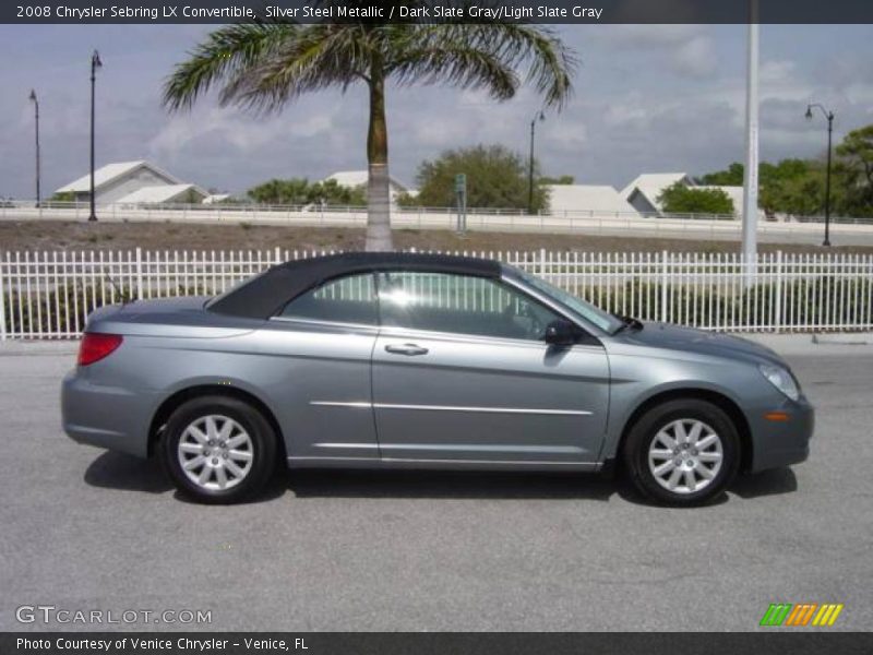 Silver Steel Metallic / Dark Slate Gray/Light Slate Gray 2008 Chrysler Sebring LX Convertible