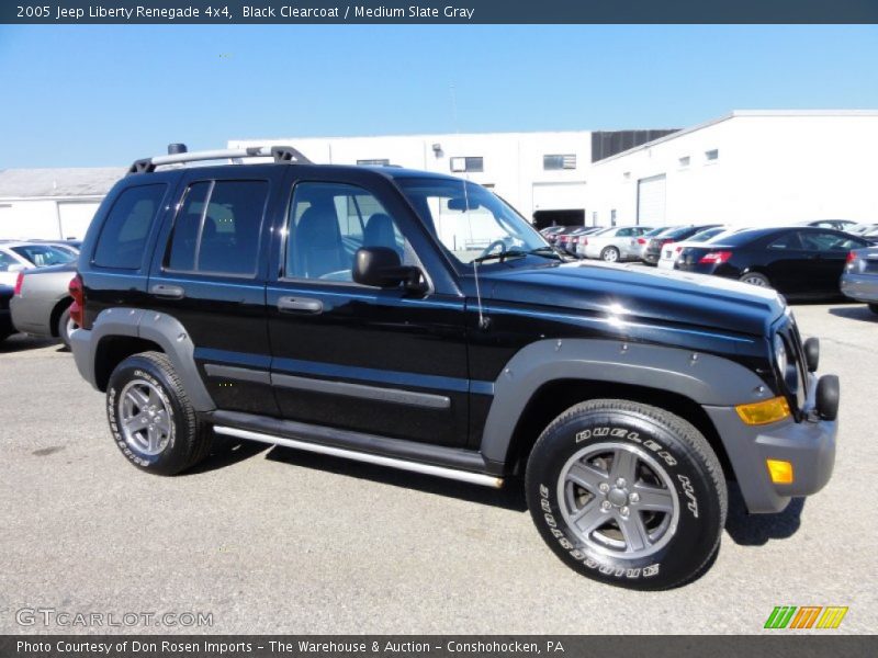 Black Clearcoat / Medium Slate Gray 2005 Jeep Liberty Renegade 4x4