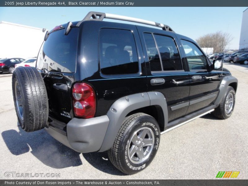 Black Clearcoat / Medium Slate Gray 2005 Jeep Liberty Renegade 4x4