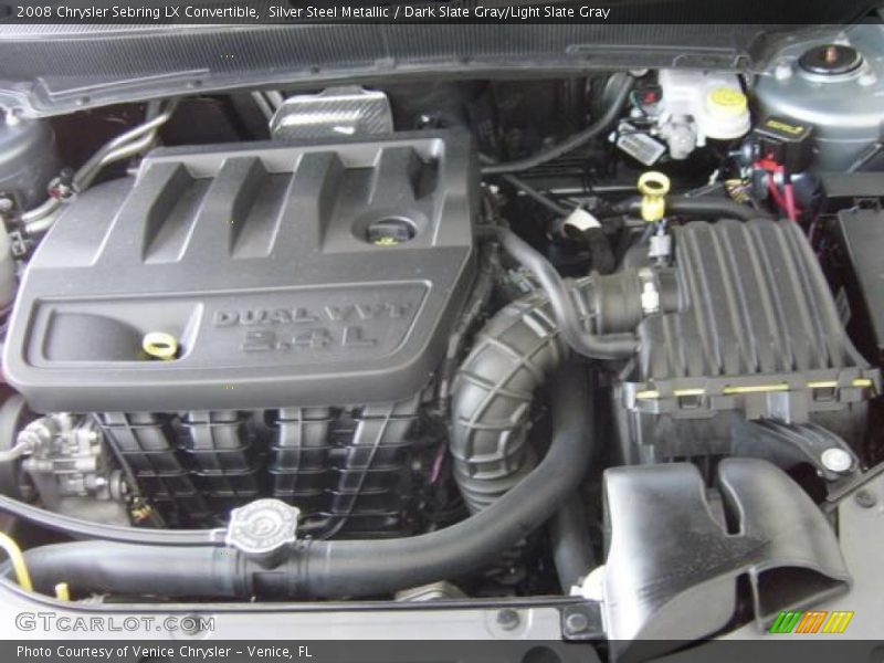 Silver Steel Metallic / Dark Slate Gray/Light Slate Gray 2008 Chrysler Sebring LX Convertible