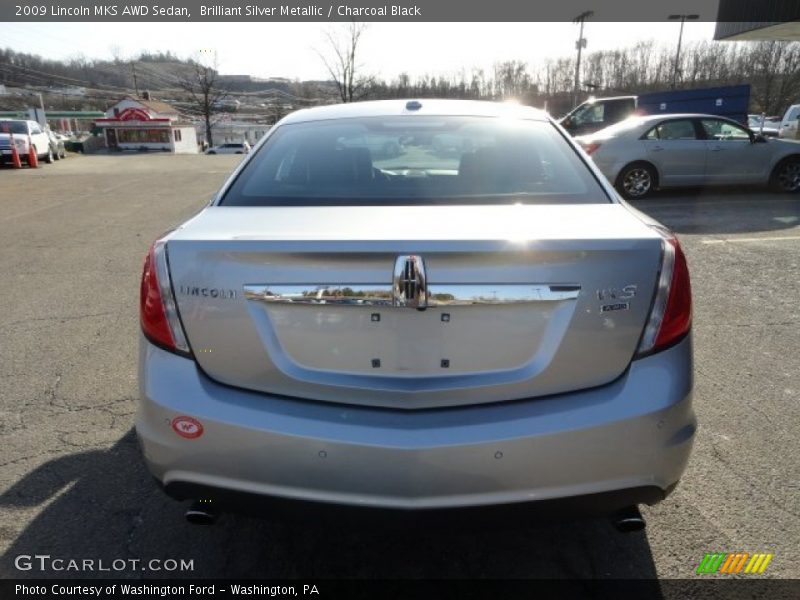 Brilliant Silver Metallic / Charcoal Black 2009 Lincoln MKS AWD Sedan