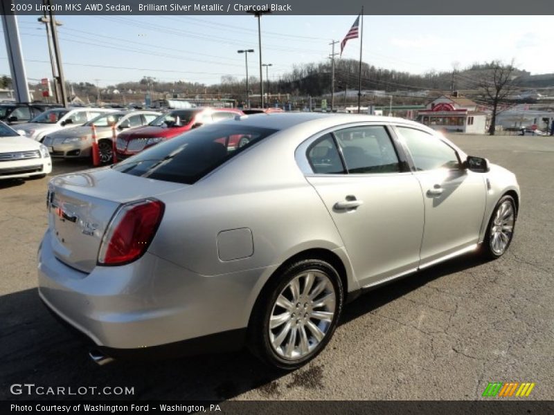Brilliant Silver Metallic / Charcoal Black 2009 Lincoln MKS AWD Sedan