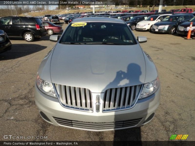 Brilliant Silver Metallic / Charcoal Black 2009 Lincoln MKS AWD Sedan