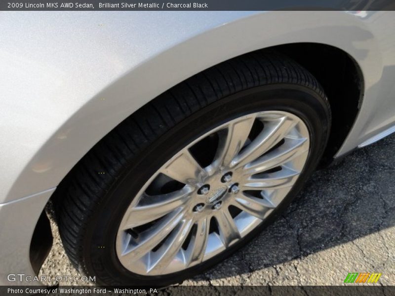 Brilliant Silver Metallic / Charcoal Black 2009 Lincoln MKS AWD Sedan