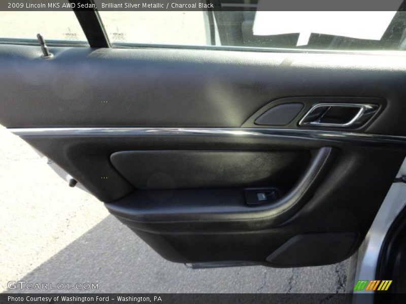 Brilliant Silver Metallic / Charcoal Black 2009 Lincoln MKS AWD Sedan