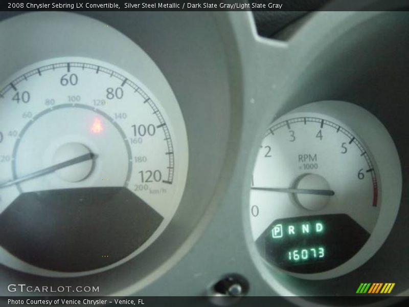 Silver Steel Metallic / Dark Slate Gray/Light Slate Gray 2008 Chrysler Sebring LX Convertible