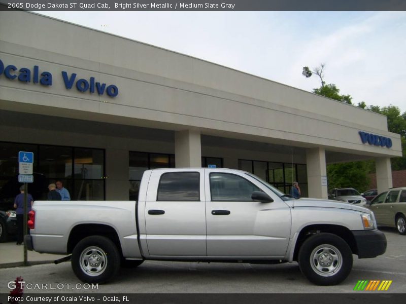 Bright Silver Metallic / Medium Slate Gray 2005 Dodge Dakota ST Quad Cab