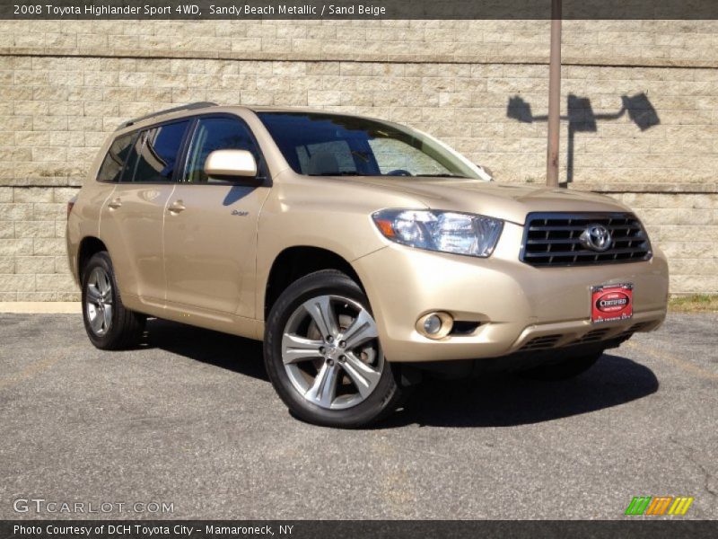 Sandy Beach Metallic / Sand Beige 2008 Toyota Highlander Sport 4WD
