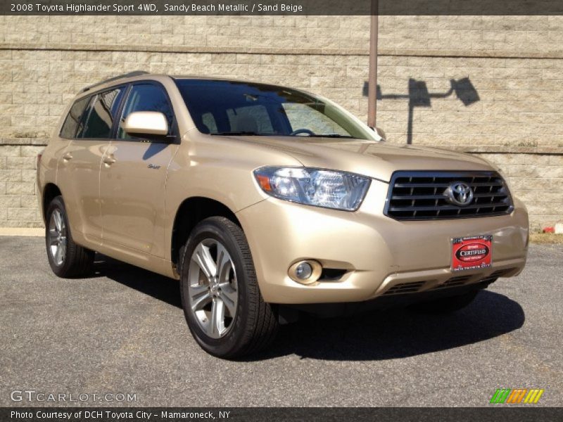 Sandy Beach Metallic / Sand Beige 2008 Toyota Highlander Sport 4WD