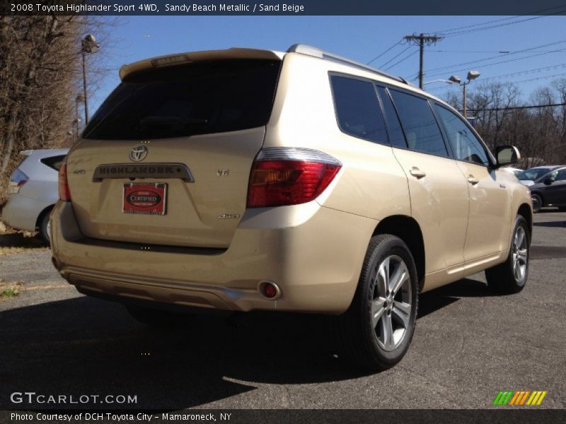 Sandy Beach Metallic / Sand Beige 2008 Toyota Highlander Sport 4WD