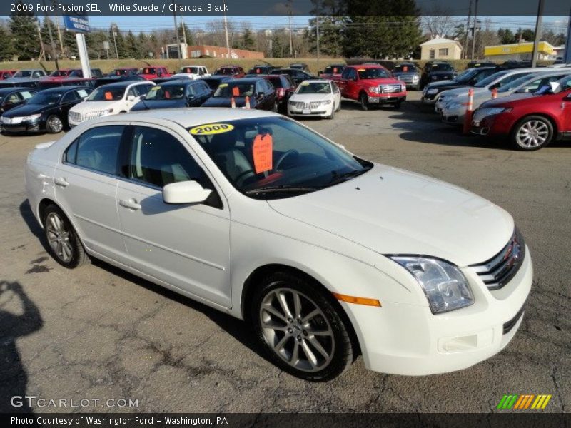 White Suede / Charcoal Black 2009 Ford Fusion SEL