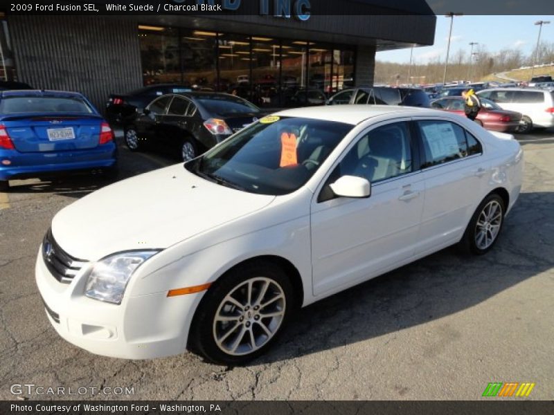 White Suede / Charcoal Black 2009 Ford Fusion SEL