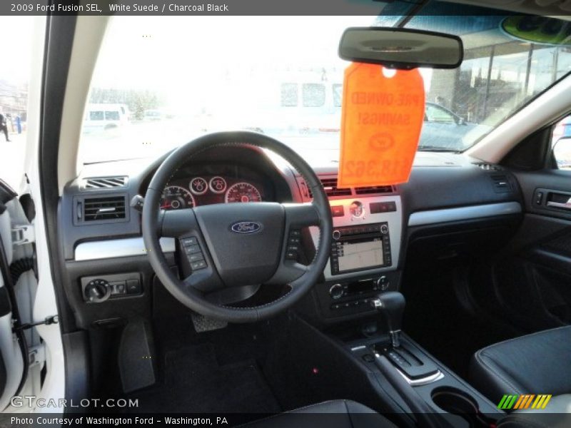 White Suede / Charcoal Black 2009 Ford Fusion SEL