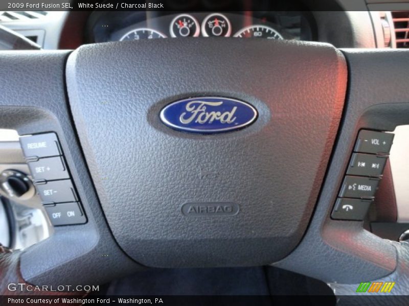 White Suede / Charcoal Black 2009 Ford Fusion SEL
