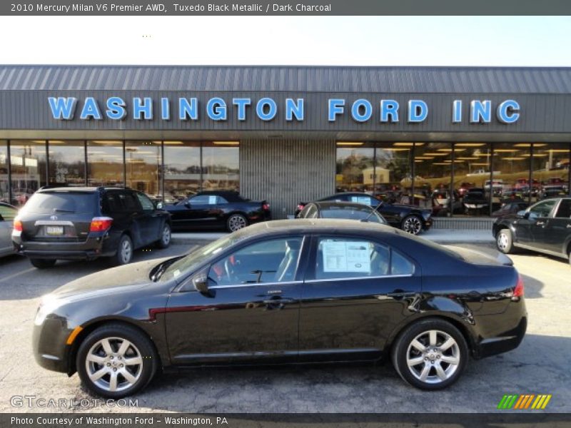Tuxedo Black Metallic / Dark Charcoal 2010 Mercury Milan V6 Premier AWD