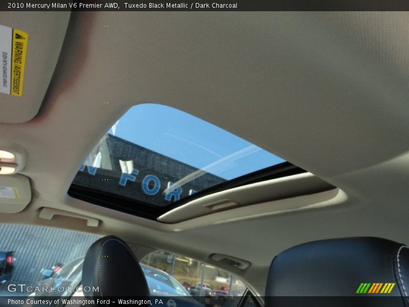 Tuxedo Black Metallic / Dark Charcoal 2010 Mercury Milan V6 Premier AWD