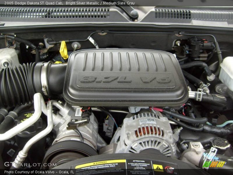 Bright Silver Metallic / Medium Slate Gray 2005 Dodge Dakota ST Quad Cab