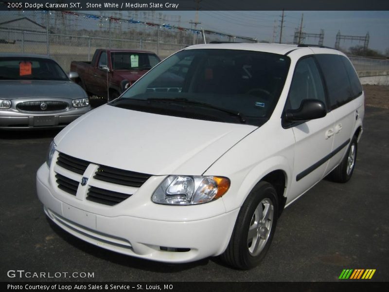 Stone White / Medium Slate Gray 2005 Dodge Caravan SXT