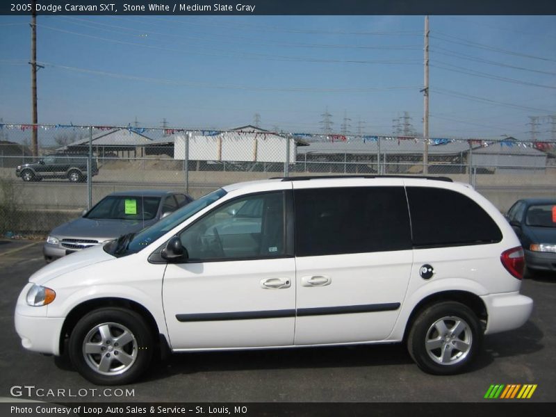 Stone White / Medium Slate Gray 2005 Dodge Caravan SXT