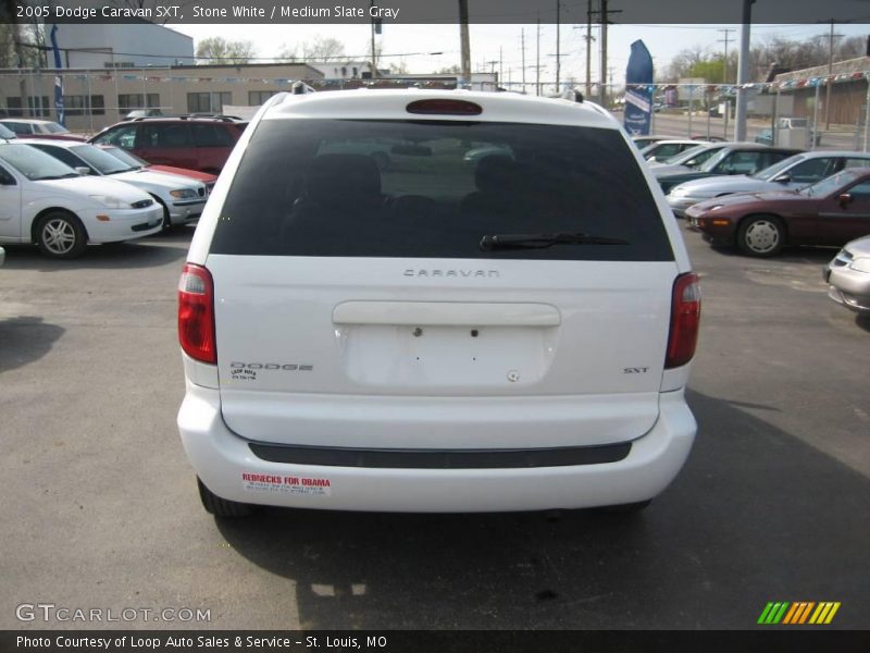 Stone White / Medium Slate Gray 2005 Dodge Caravan SXT