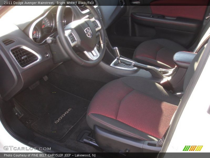 Bright White / Black/Red 2011 Dodge Avenger Mainstreet