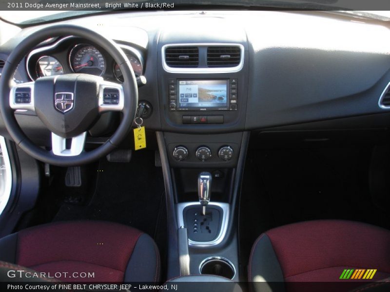 Bright White / Black/Red 2011 Dodge Avenger Mainstreet
