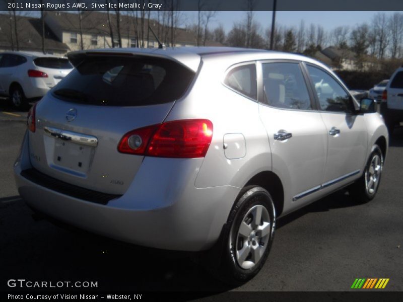 Silver Ice Metallic / Gray 2011 Nissan Rogue S AWD