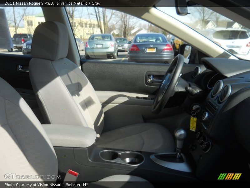 Silver Ice Metallic / Gray 2011 Nissan Rogue S AWD