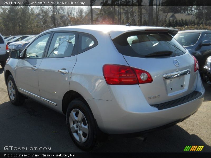 Silver Ice Metallic / Gray 2011 Nissan Rogue S AWD