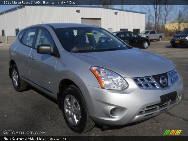 Silver Ice Metallic / Gray 2011 Nissan Rogue S AWD