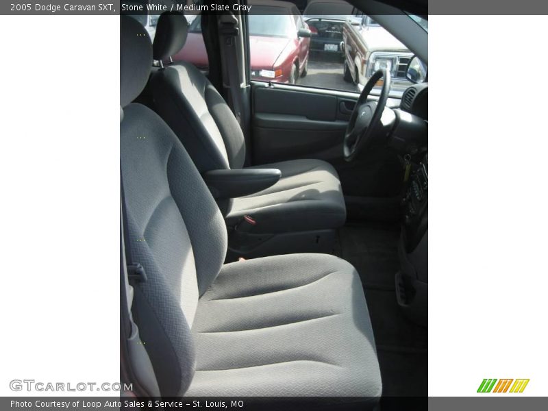 Stone White / Medium Slate Gray 2005 Dodge Caravan SXT