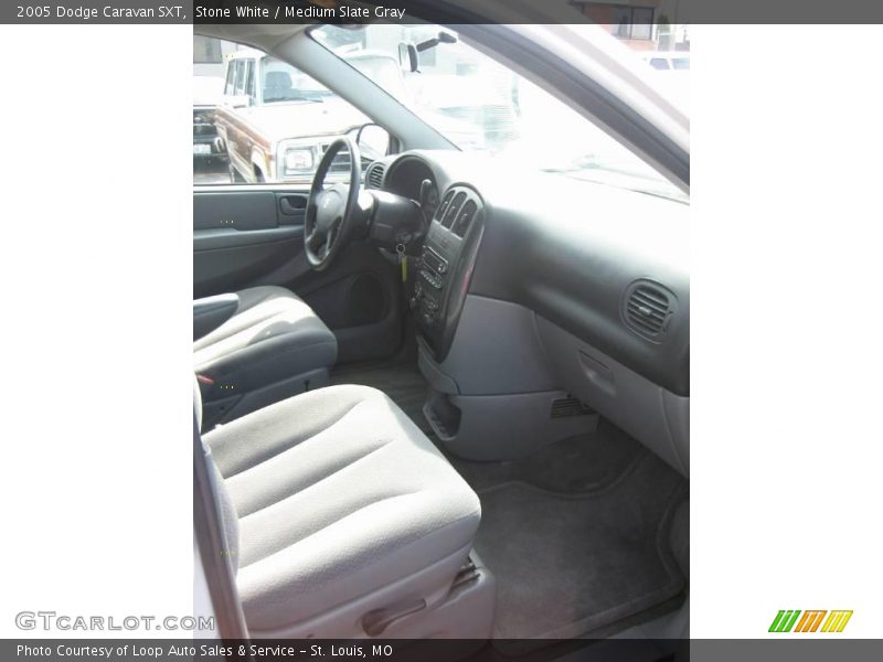 Stone White / Medium Slate Gray 2005 Dodge Caravan SXT