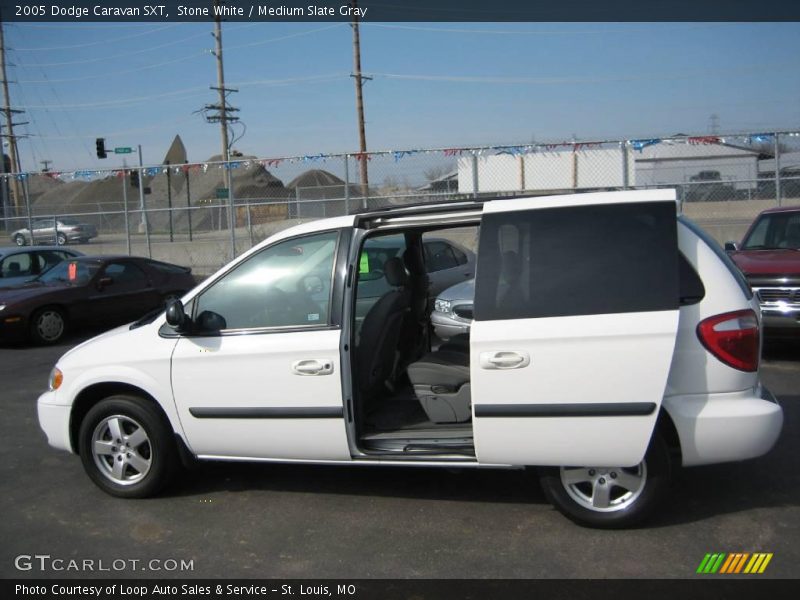 Stone White / Medium Slate Gray 2005 Dodge Caravan SXT