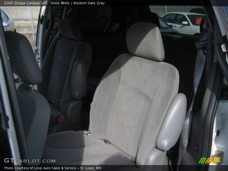 Stone White / Medium Slate Gray 2005 Dodge Caravan SXT