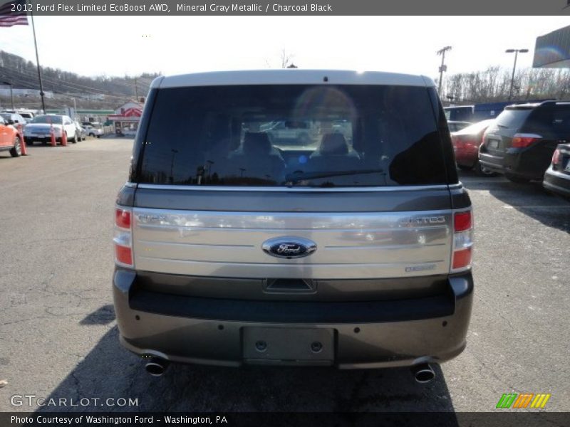 Mineral Gray Metallic / Charcoal Black 2012 Ford Flex Limited EcoBoost AWD