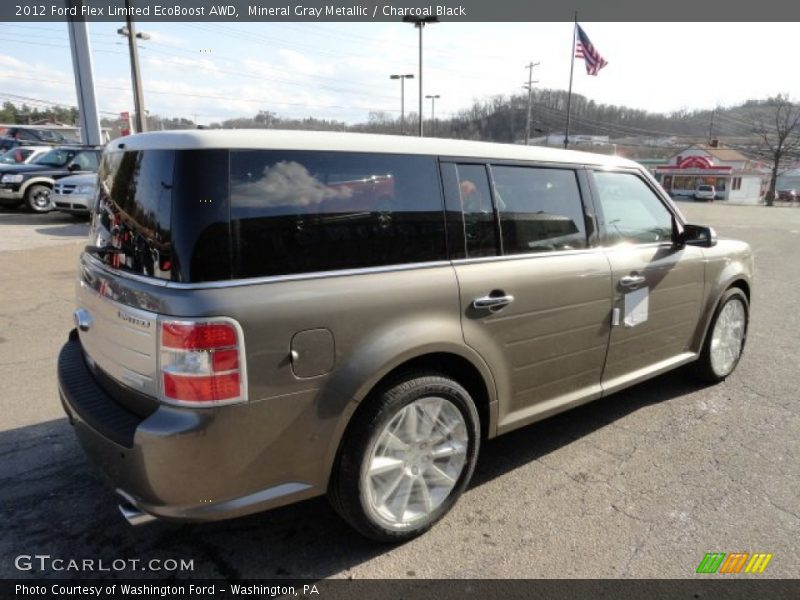 Mineral Gray Metallic / Charcoal Black 2012 Ford Flex Limited EcoBoost AWD