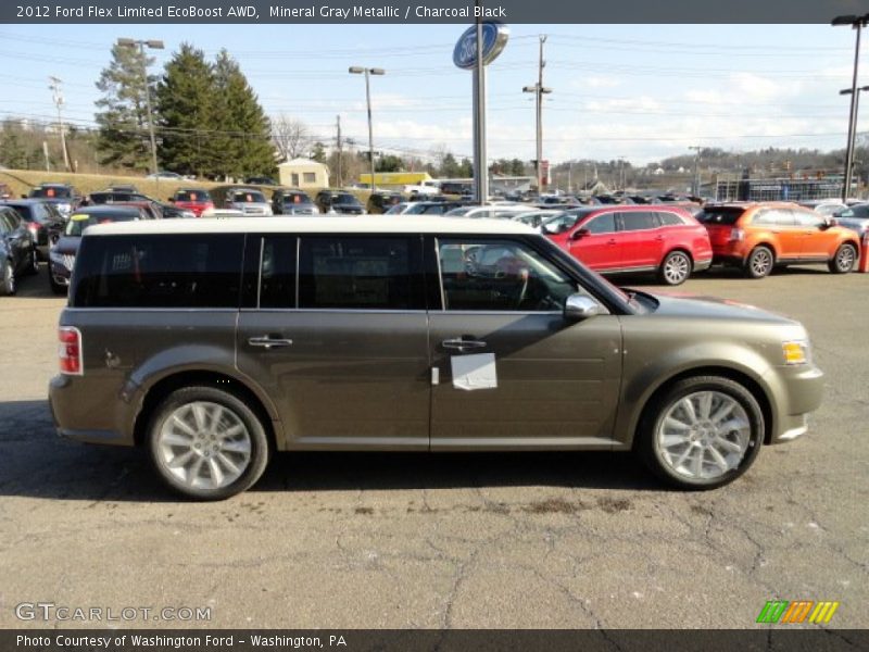 Mineral Gray Metallic / Charcoal Black 2012 Ford Flex Limited EcoBoost AWD
