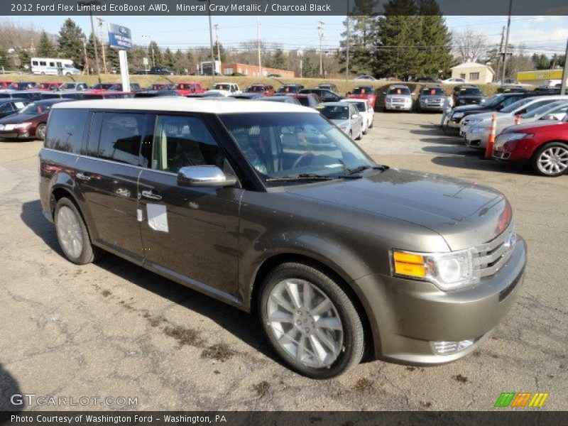 Mineral Gray Metallic / Charcoal Black 2012 Ford Flex Limited EcoBoost AWD