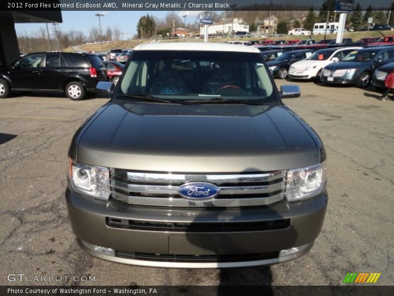 Mineral Gray Metallic / Charcoal Black 2012 Ford Flex Limited EcoBoost AWD