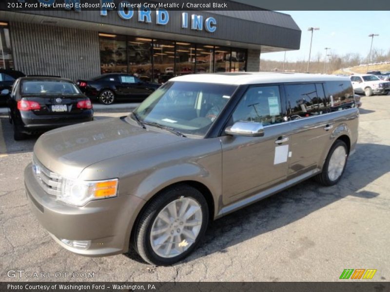 Mineral Gray Metallic / Charcoal Black 2012 Ford Flex Limited EcoBoost AWD