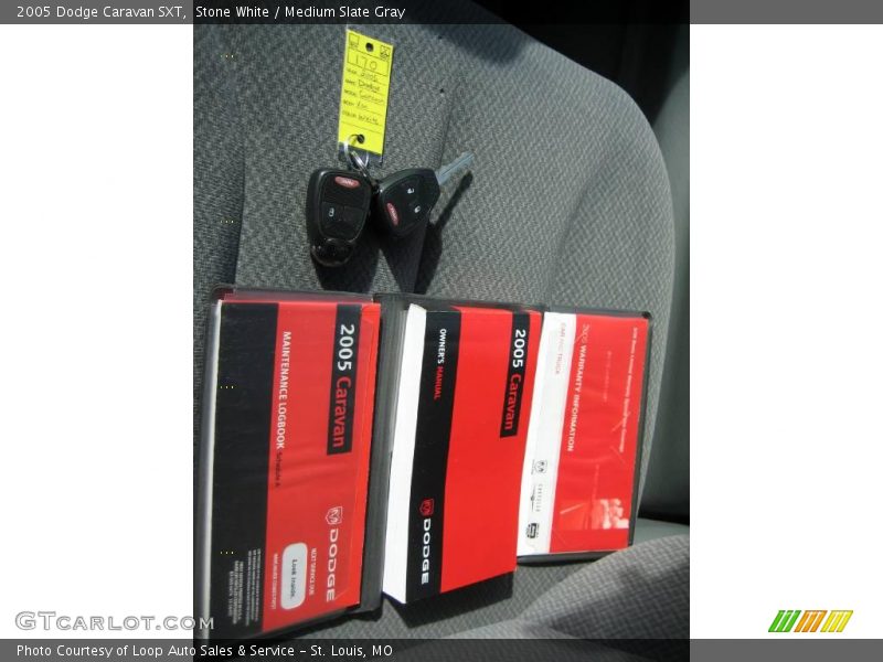 Stone White / Medium Slate Gray 2005 Dodge Caravan SXT