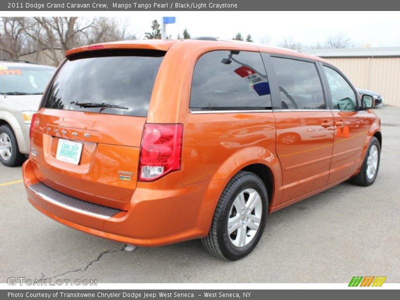 Mango Tango Pearl / Black/Light Graystone 2011 Dodge Grand Caravan Crew