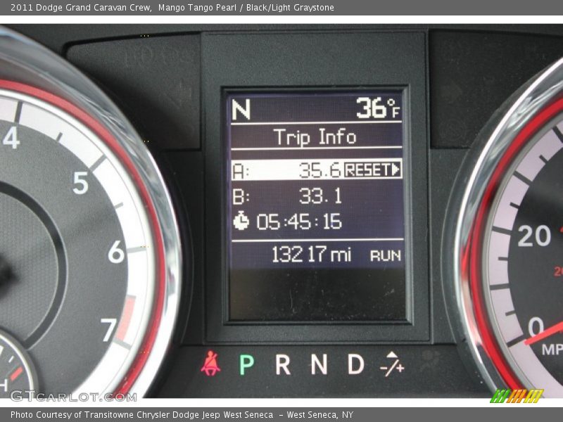 Mango Tango Pearl / Black/Light Graystone 2011 Dodge Grand Caravan Crew